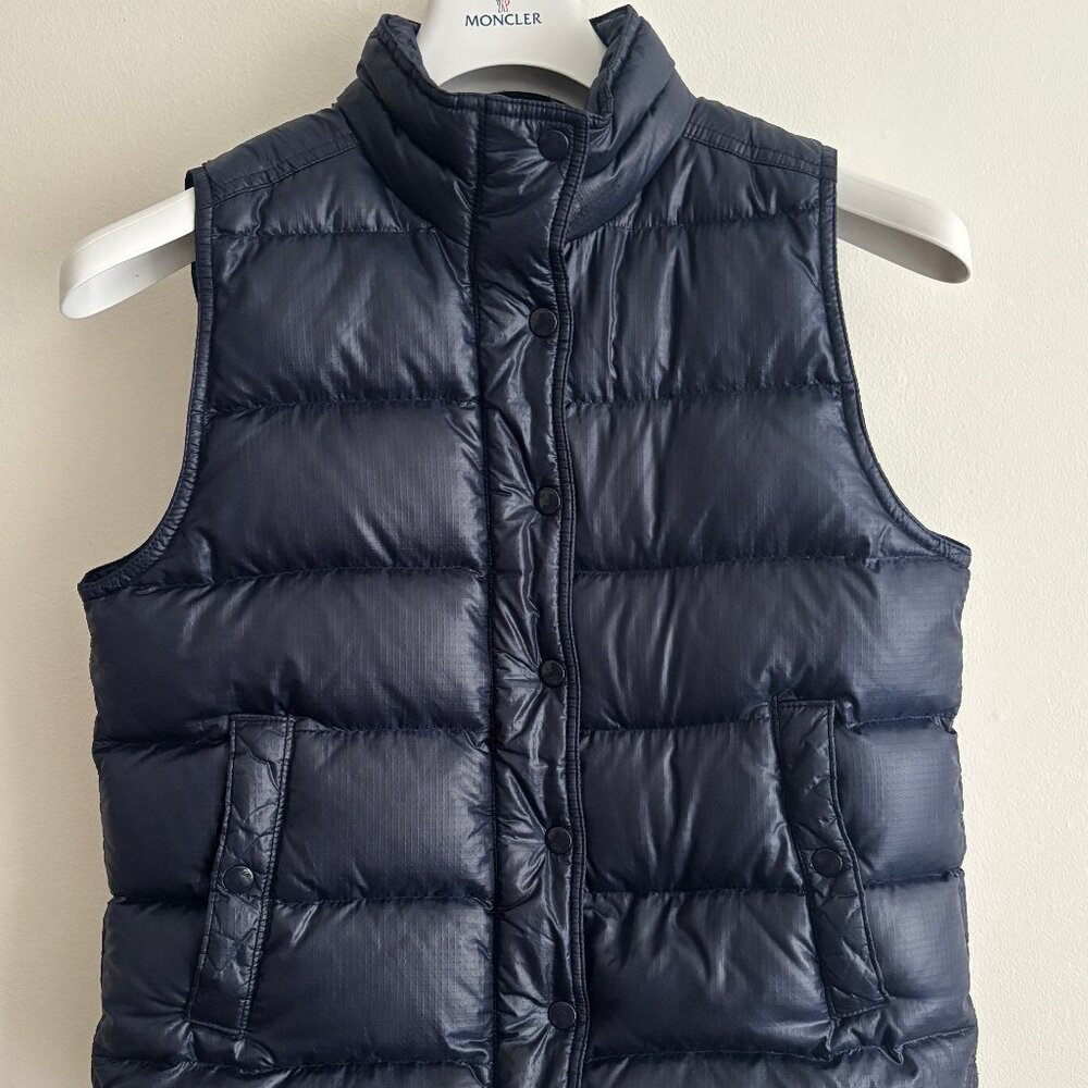 J Crew Blue Down Puffer Vest - Small